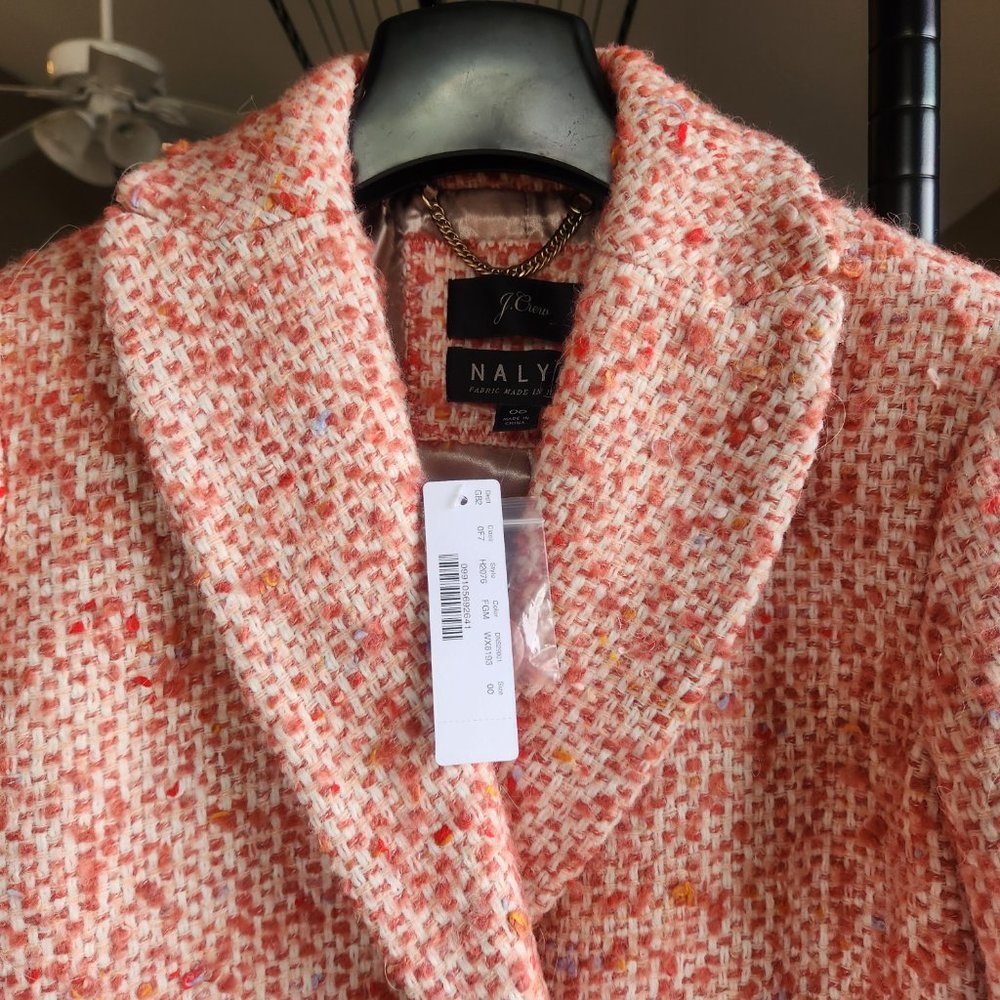 J. Crew Daphne Topcoat in Italian Tweed Faded Guava Size 00 pink - Picture 2 of 4